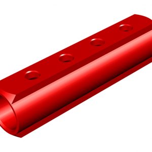 Verteiler 1"- 4 Ausgänge - 1/2" - rot