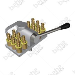 Maschinenseitige Hälfte der Multikupplung 12 Anschlüsse Kupplung Schnellsteck-Tülle 16mm mit Ventil