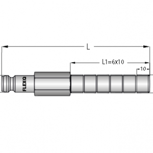 Nippel - Ohne Ventil - Aussengewinde 1/4" - Gerade - 100mm