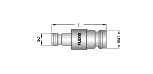 Adapternippel HPT 6mm mit Nippel HPT 9mm - Ohne Ventil