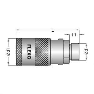 Kupplung 1/4" Aussengewinde ohne Ventil