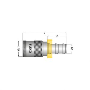 Kupplung Schnellsteck-Tülle 19mm mit Ventil