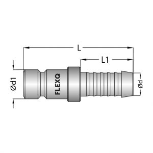 Nippel Schlauchtülle 9mm ohne Ventil