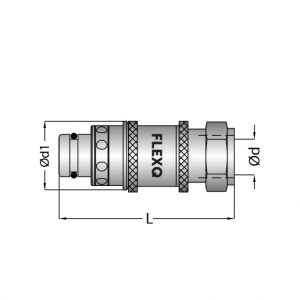 Stecker 1/8" Innengewinde ohne Ventil - BLAU