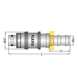 Stecker Schlauchtülle 8mm ohne Ventil