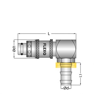 Stecker Schnellsteck-Tülle 19mm  90°